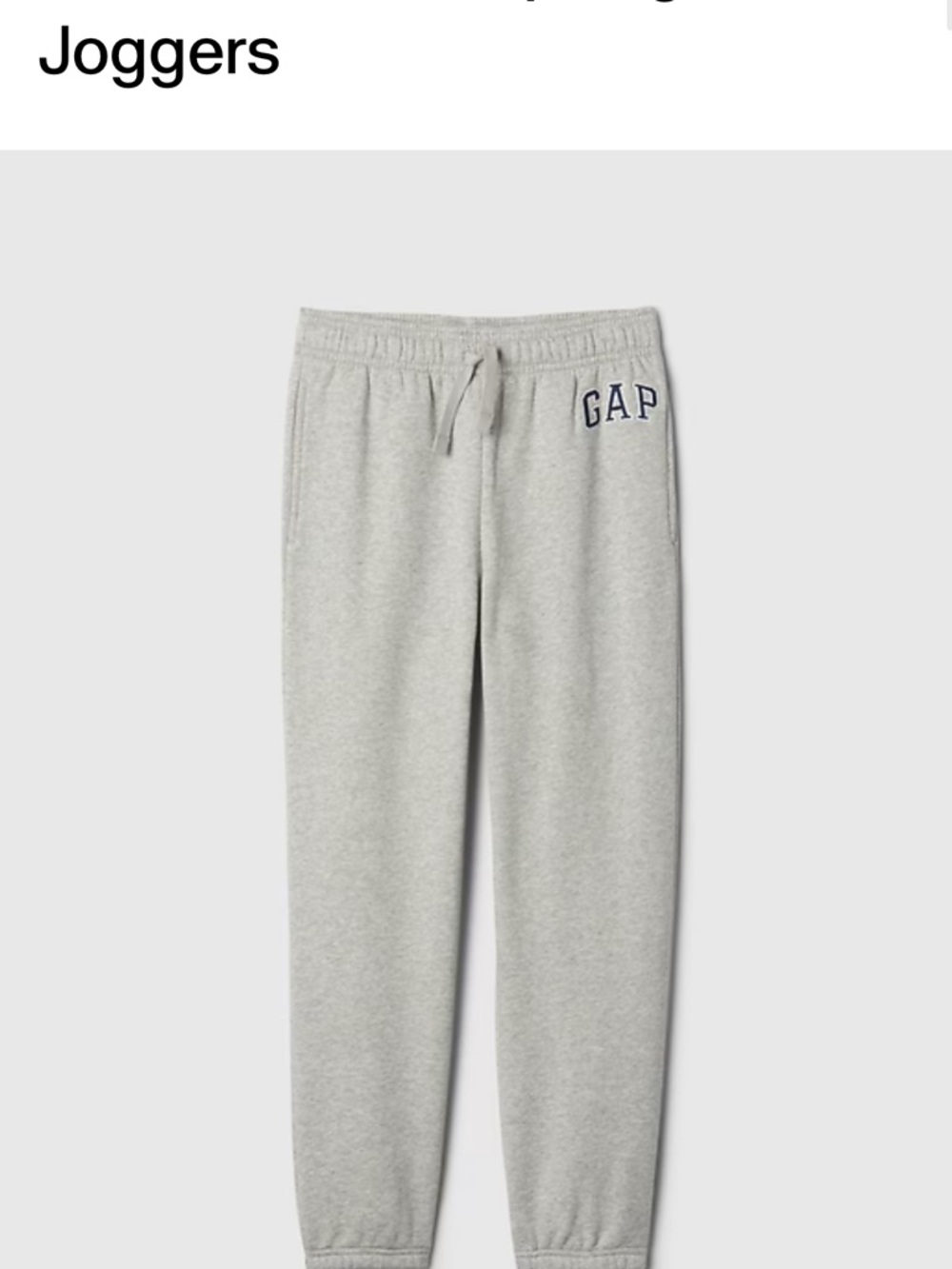 GAP Heather Gray Logo Joggers Kids